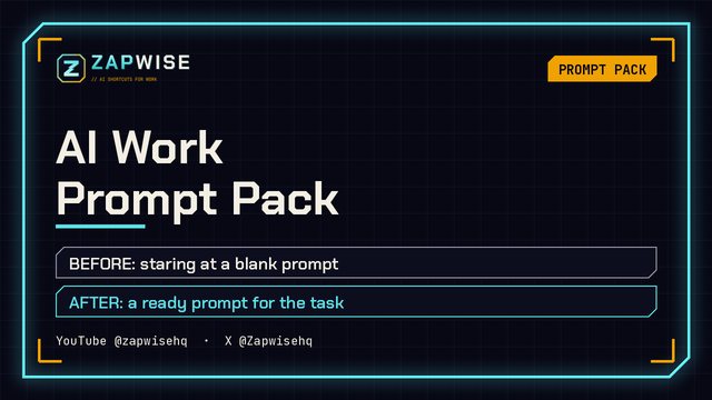 AI Work Prompt Pack — Copy, Paste, Done cover
