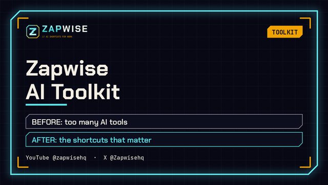 Zapwise AI Toolkit — The Shortcuts That Matter cover